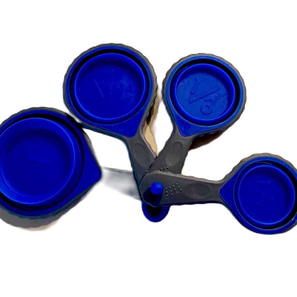 COPY - Cooks Work collapsible Silicone Measuring Cups Set of 4, royal blue